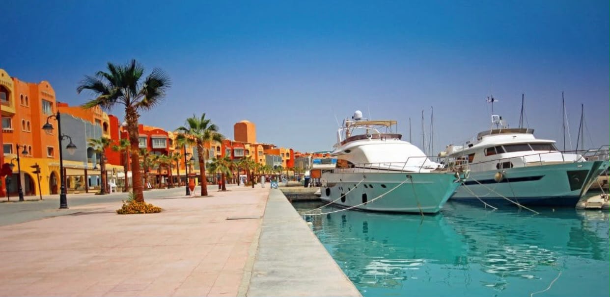 Red Sea coast in Hurghada