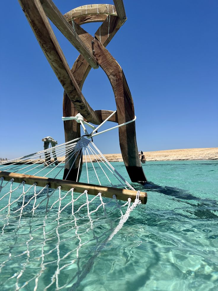 Hammock over the clear water at Hula Hula Island